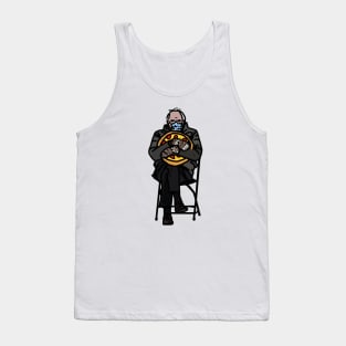 Bernie Sanders Mittens Memes Got Food Holding Pizza Tank Top